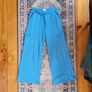 Blue sweatpants,